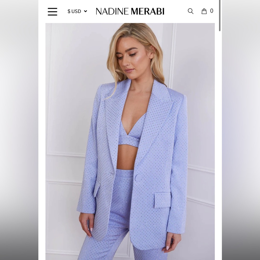 Nadine Merabi Kira Blue Blazer